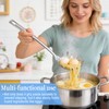 Spaghetti Spoon，Qiundar 2 Pcs Pasta Spoon Stainless Steel Function Head