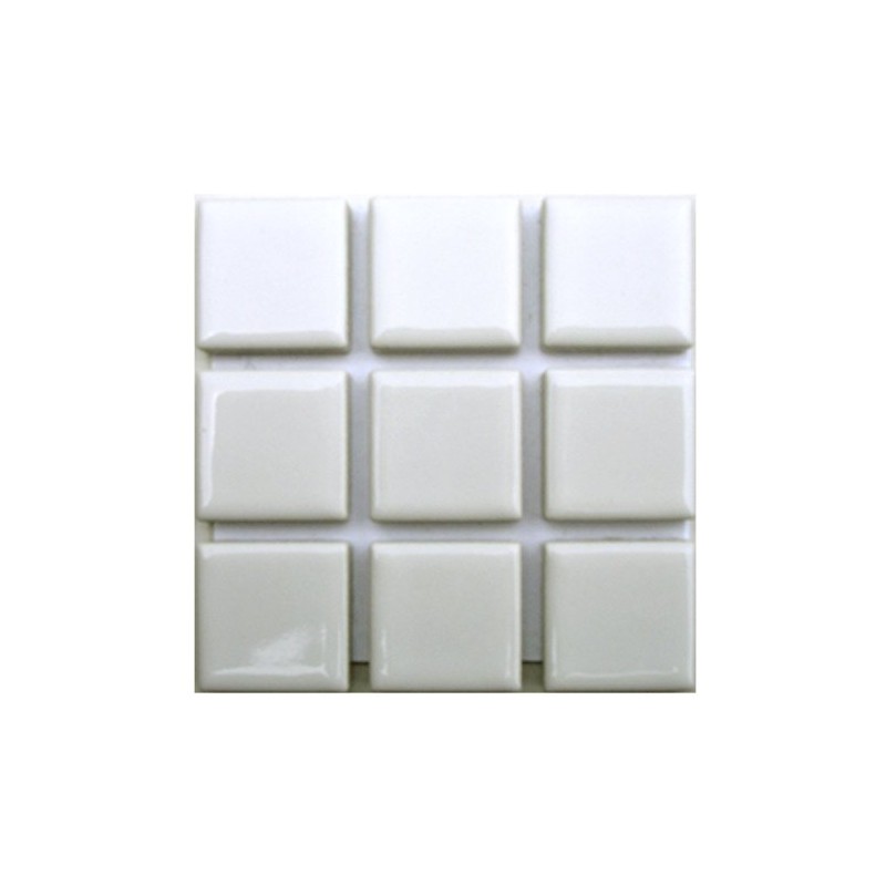 Mosaic Tiles, 0.9 inch (22 mm) Square, White, Set of