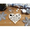 Handmade Wooden Hanging Heart Plaque Christmas Tree Bauble Too Old