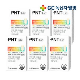 GC Green Cross Wellbeing PNT comprehensive multivitamin mineral 30 tablets 1 month supply / GC녹십자웰빙 PNT 종합 멀티비타민 미네랄 30정 1개월분 X 6