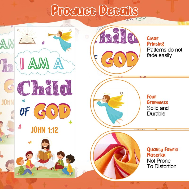 Tudomro 4 Pcs Sunday School Decor for Classroom School Bible