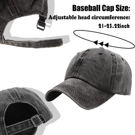 3 Pack Washed Plain Vintage Baseball Cap Cotton Adjustable Twill Bulk Low Profile Classic Dad Hat for Men/Women