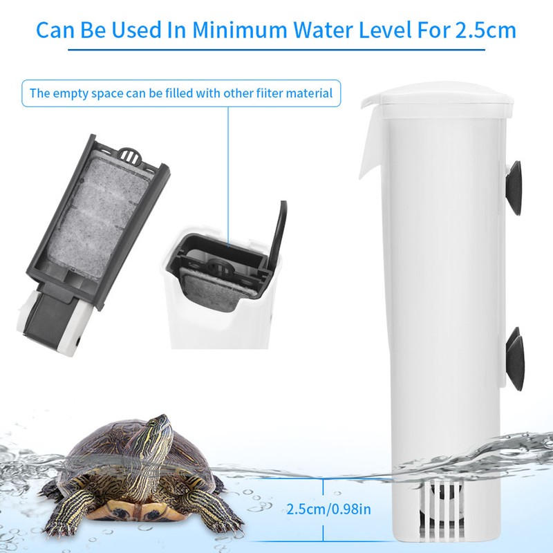Small Water Filter For Turtle Tank 3w For Water Level