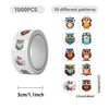 1000 Pieces Owl Sticker Roll for Kids, 10 Styles Cute