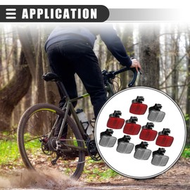 Motoforti Universal Bike Front Rear Reflector Kit, Bicycle Warning Reflectors, Plastic, Red, White, 10pcs