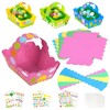 LXYYDS Pack of 8 Easter Baskets Craft Set with Colourful
