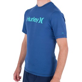 Hurley Men's OAO Quickdry Rashguard SS Rash Guard Shirt, Submarine