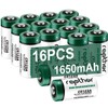 rapthor CR123A 16pack Lithium Batteries 1650mAh High Power UL Certified