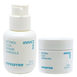 Innisfree Retinol Cica Trace Ampoule 50ml+Retinol Cica Trace Pads 60 sheets / 이니스프리 레티놀 시카 흔적 앰플 50ml+레티놀 시카 흔적 패드 60매