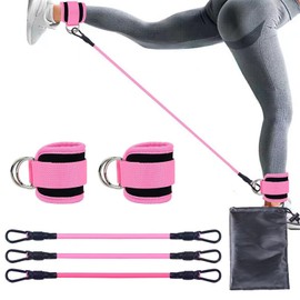 Feishiong Ankle Resistance Bands with Cuffs,Ankle Bands for Working Out,Glutes Workout Equipment, Butt Exercise Equipment for Women Legs and Glutes