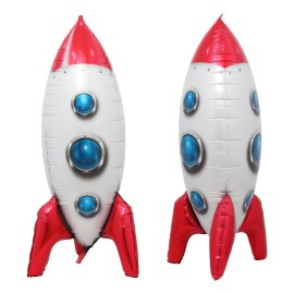 4d Rocket Helium Balloon Space Outer Foil Floy Toys Kids Bab