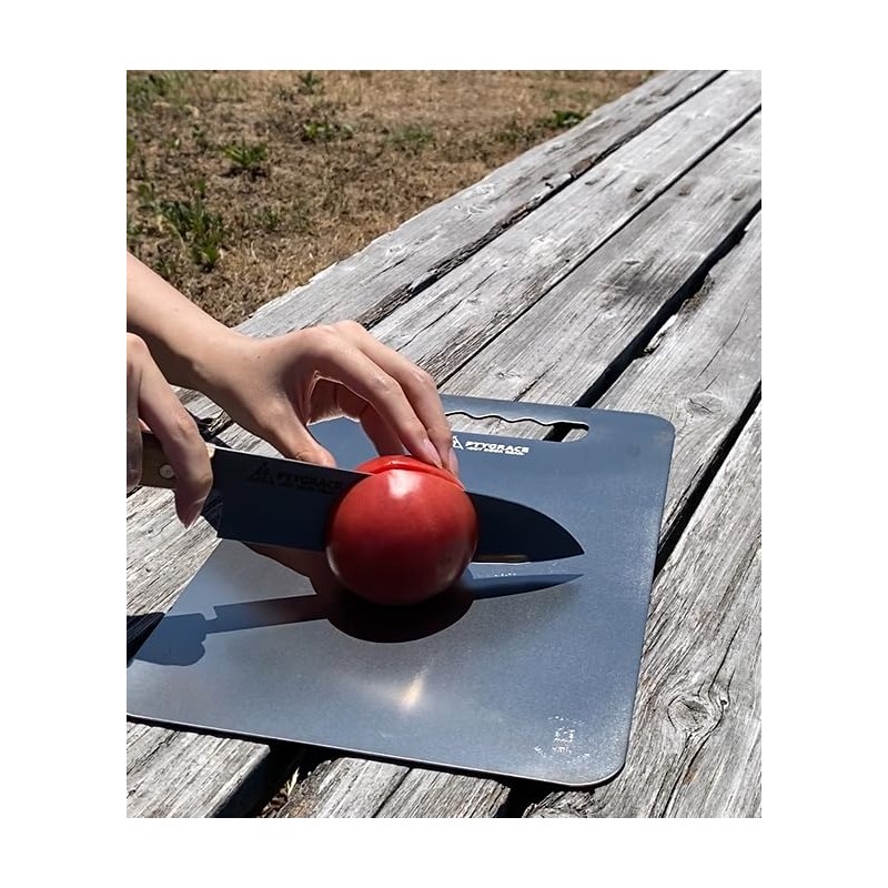 PTYGRACE Pure Titanium Cutting Board, Double-Sided Cutting Board, Lightweight, Durable,