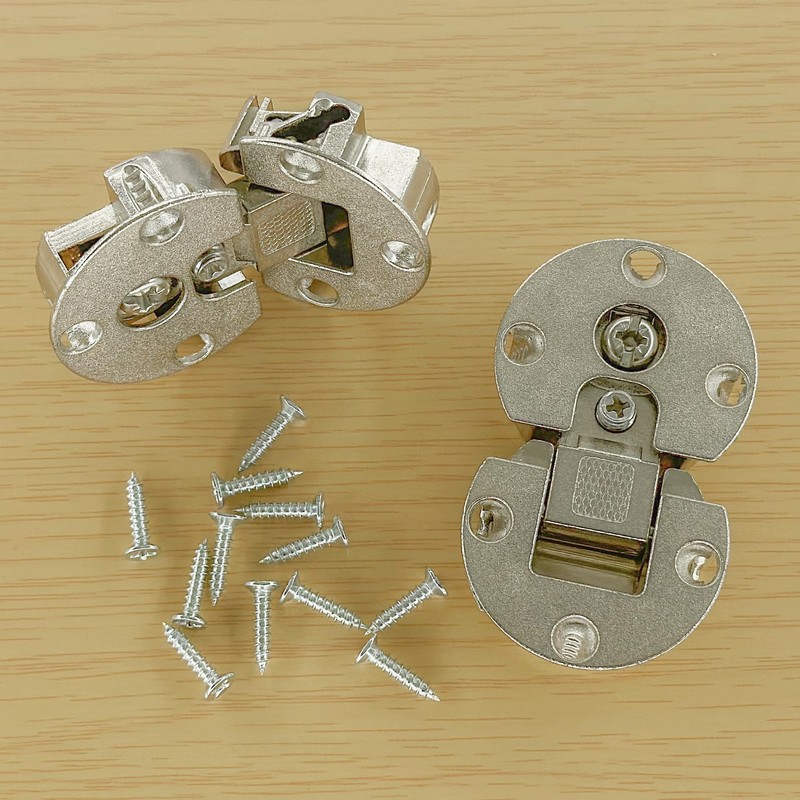 2 PCS 90 Degree Page Turning Axis Cabinet Door Hidden
