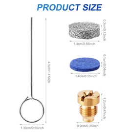 2 Sets 1.1 mm Foam Cannon Orifice Tips Kits, Stainless Steel Premium 0.04in Cannon Orifice Nozzles and Maker Filter Meshes Kit Practical Accessories Parts for Snow Foam Lance (3 Layer)