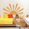 42 x 23.5 inch Boho Half Sun Wall Decals Sun