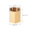TA-VIGOR 2Pcs Brass Pipe Fitting Connector Straight Hex Nipple Coupler