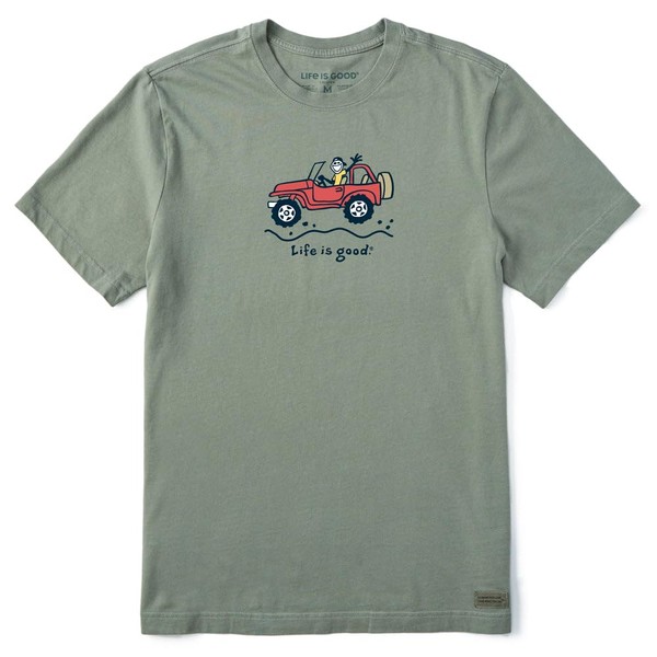 Life is Good. Men's Crusher Tee Vintage Off Road Jake,