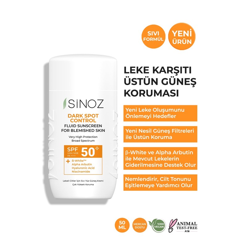 Sinoz, Dark Spot Control Fluid Sunscreen SPF50+ / PA++++