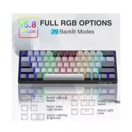 AULA 60 Percent Wired Mechanical Gaming Keyboard 29, RGB Backlit Custom Hot Swap