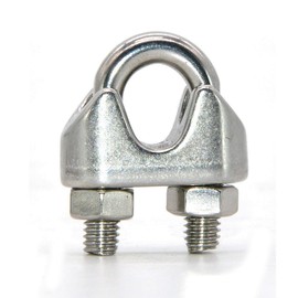 10 Pcs Stainless Steel Wire Rope Cable Clip Clamp 6mm Wire Rope U Bolt Saddle Fastener