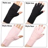 VICASKY 4 Pairs UV Nail Gloves Fingerless Manicure Gloves for