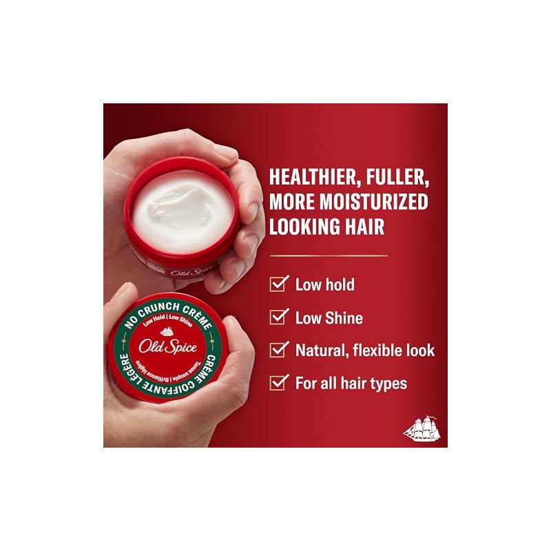 Old Spice Crema de peinado para hombres, baja sujeción media/bajo