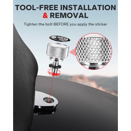 AMAZICHA Stainless Seat Bolt Fender Rear Seat Screw Skull Sissy Bar Chrome 1/4"-20 Thread Compatible with 1997-2025 Harley Davidson Touring XG XL Dyna Softail Sportster CVO Fatbob