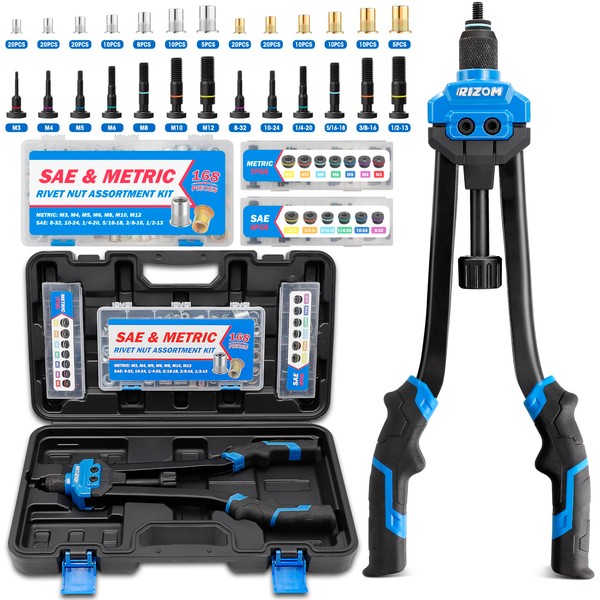 Rizom Rivet Nut Tool, 16” Rivnut Tool Kit with 13