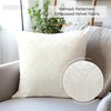 Encasa Luxury Embossed Velvet Cushion Covers - Plush Throw Pillow