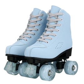 YYW Roller Skates For Women and Men Artificial Cowhide with Thick Cotton Protection Upper Outdoor Roller Skates for Girls Boys (42=US Women:11=US Men:9.5=Heel to Toe:27.5 cm)