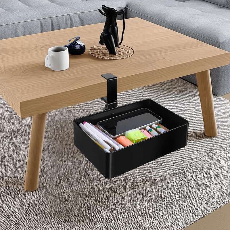Under Desk Metal Drawer, Under Desk Drawer Organizer, 360° Swivel