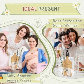 AZEAM 55Pcs Baby Shower Prizes for Game Winners, Bridal Shower Prizes with 6 Sets Bottle Cheese Board Spoon Fork Butter Knife Towel Card Plastic Bag Branch, Wedding Shower Favors for Guests