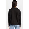Frank & Eileen Women's Popover Henley Tee, Black, M