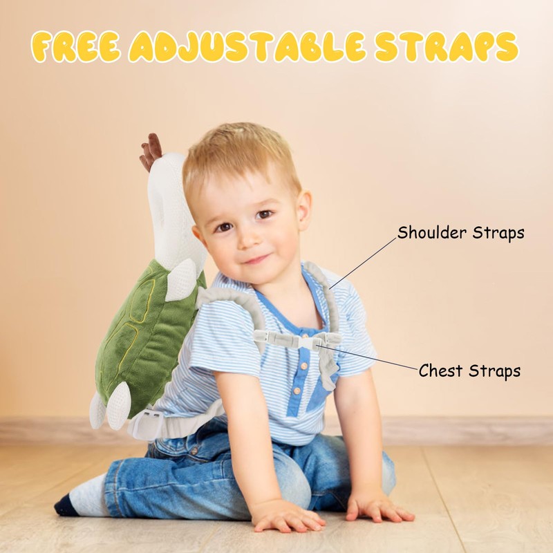 Baby Head Protection Backpack - Soft & Comfortable, Cute Cartoon
