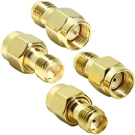 Greluma 2 Pairs SMA Male to RP-SMA Female/SMA Female to RP-SMA Male RF Connector Adapter