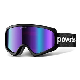 Powster Ski Goggles Snow OTG Snowboard Goggles Buckle Interchangeable Lens UV Protection Anti-fog mobile Skating Small NSSmallPurpleBlackE