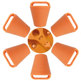 CANALHOUT 6 Pieces Kayak Scupper Plugs Kit TPE Scupper Plugs Drain Holes Stopper Bung with Handle, fit 1.25"-1.75" scuppers