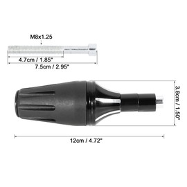 F FIERCE CYCLE Black Motorcycle Universal Frame Slider Crash Protector M8