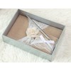 BETTERLINE Rustic Wedding Guest Book Made of Burlap and Lace