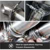 2X Exhaust Downpipe 3inch V-band Clamp 3" Male/Female Flange Kit
