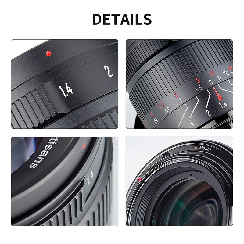 7artisans 55mm F1.4 Mark II APS-C Manual Focus Lens Large