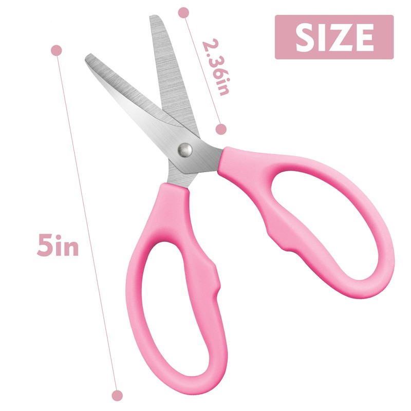 Pink Scissors for School Multipurpose Stylish: 5 inch - Comfort