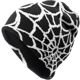 MESU Unisex Knitted Beanie Hat Hip Hop Cap Slouchy Skull Cap for Women Men Black