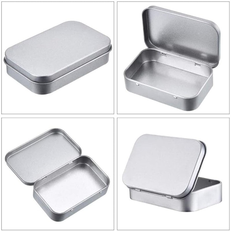 10 Pack Metal Tin Plate Metal Box with LidMini Portable