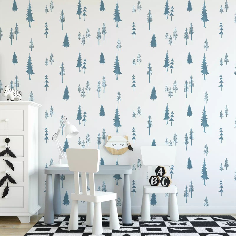 Stencil Revolution Fir Tree Forest Pattern Wall Stencil - Durable