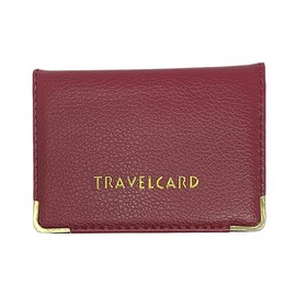 Glemified - New Leather Oyster Travel Card Bus Pass Holder Wallet Rail Card Cover CASE (Maroon)