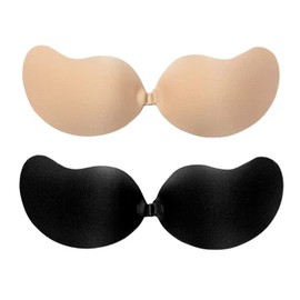 DEPOVOR Super Sticky Push Up Bras Strapless Backless Breast Lift Bras for Women Wedding Dresses Reusable