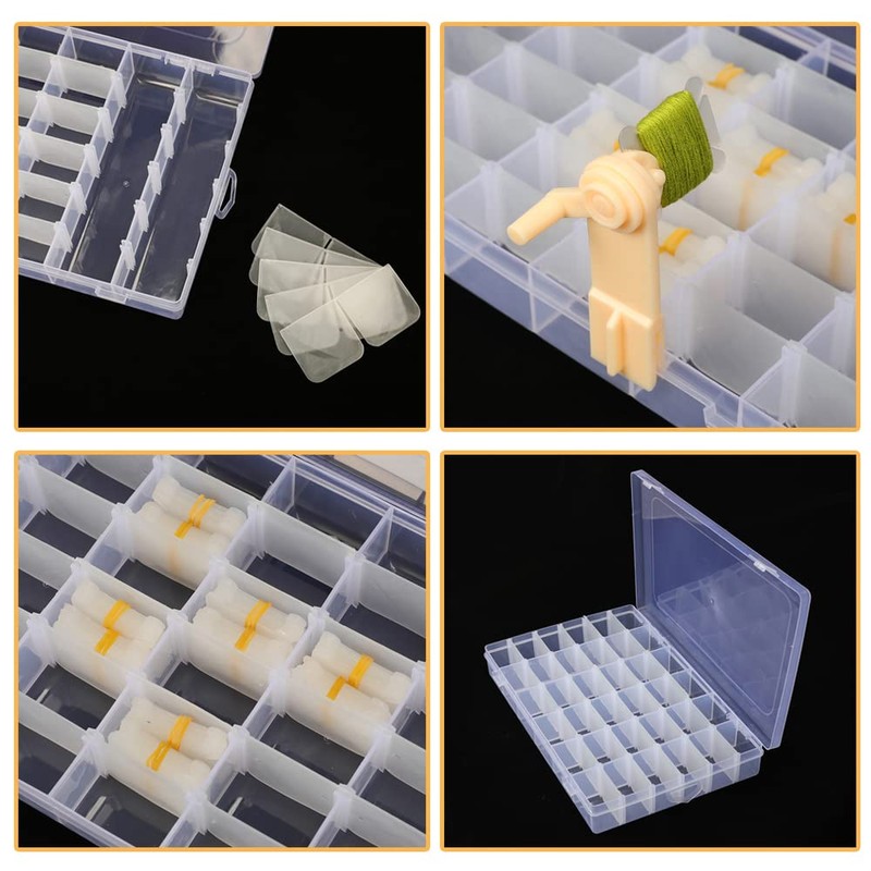 DFsucces Embroidery Thread Storage Set, Divided Case, Storage Case, Spool