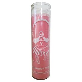 Intranquil Spirit (Espiritu Intranquilo) Pink Pillar Candle