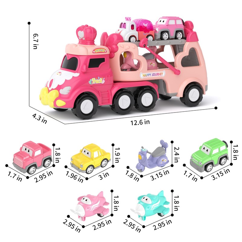 usrela Toys for 1 2 3 Year Old Girl Truck,